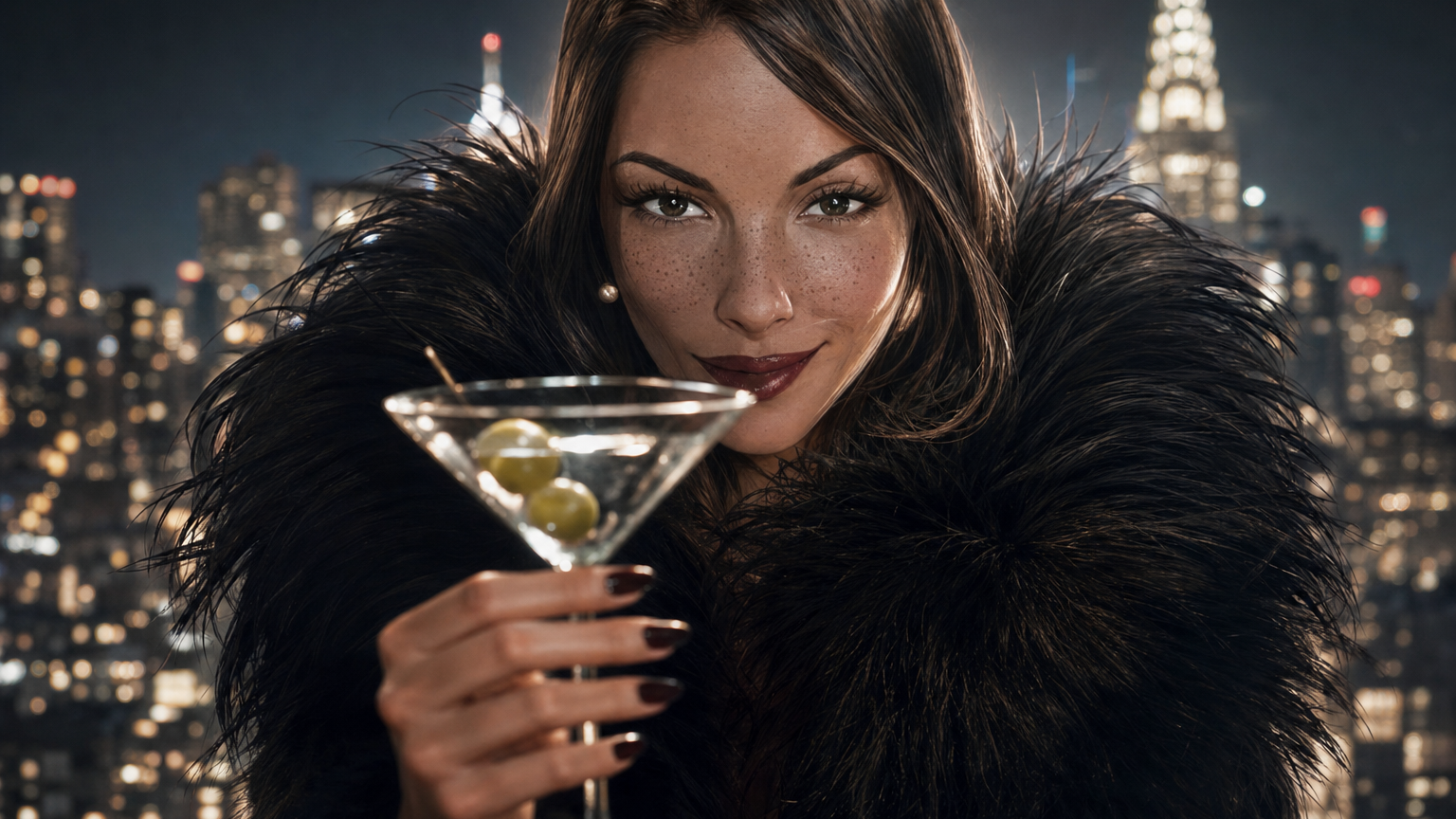 AI generated panel for the Gatsby-inspired martini shot